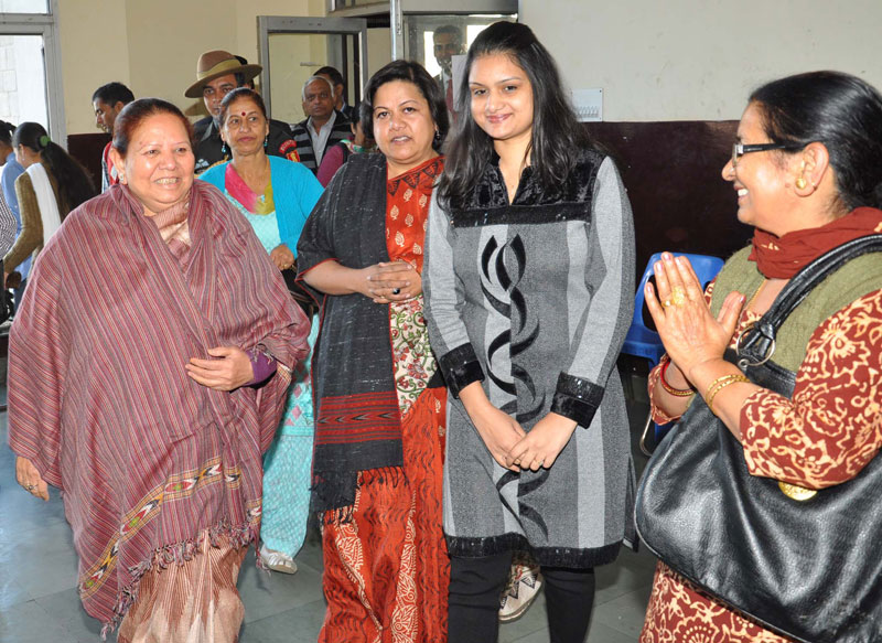 H.E., Smt. Urmila Singh,The Governor of Himachal Pradesh arriving to inaugurate free skin and hair Camp conducted by Aura Skin Institute at Shimla