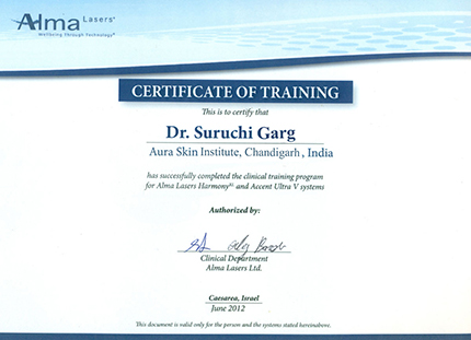 ALMA Training Certificate, 2012