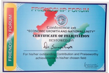 Economic Growth And National Unity - Certificate of Felicitation